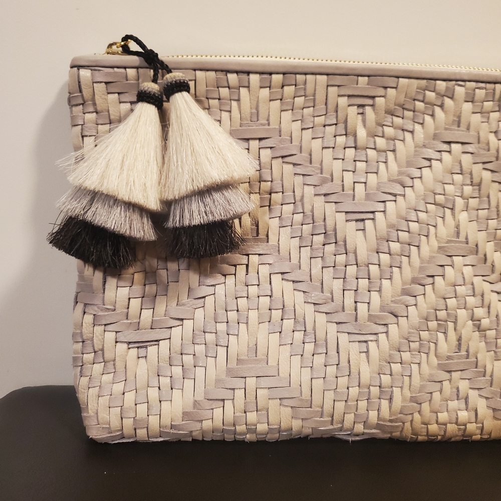 NWT Kempton & Co. Tresco Medium Pouch - Smoke & Chalk - Picture 7 of 12